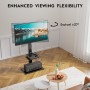 BONTEC Soporte TV Pie para TV de 30-70 Pulgadas de Plasma LED OLED LCD, Ajustable en Altura, Soporte TV Suelo con Estantes de