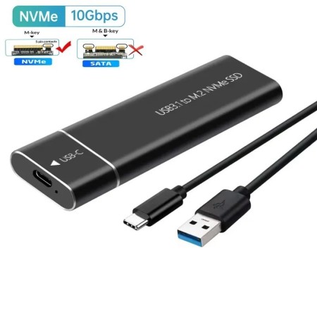 NVMe M.2 SSD carcasa NVMe NGFF 20Gbps PCIe M.2 SSD portátil USB C 3.2G