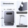 UGREEN Soporte Tablet Mesa Giratorio de Aluminio, Stand Plegable Compatible con Samsung Tab, Redmi Pad, iPad Pro Air Mini,