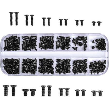 Chstarina 240 Piezas Kit de Tornillos de Ordenador 12 tamaños Surtidos - M2 M2.5 M3 Tornillos de Computadora Portátil Tornillos