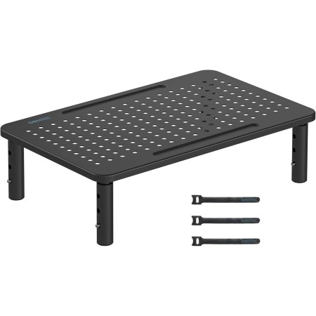BONTEC Soporte Monitor de Ergonómico (L368 x W231mm), Elevador Monitor de Metal de Calidad, Soporte Monitor con Tres Niveles de