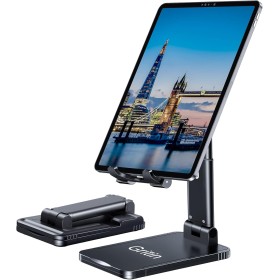 Gritin Soporte Tablet, Ajustable Soporte Móvil - Plegable Soporte de Escritorio/Soporte para Teléfono Súper Estable Compatible