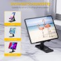 Gritin Soporte Tablet, Ajustable Soporte Móvil - Plegable Soporte de Escritorio/Soporte para Teléfono Súper Estable Compatible