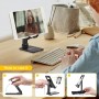 Gritin Soporte Tablet, Ajustable Soporte Móvil - Plegable Soporte de Escritorio/Soporte para Teléfono Súper Estable Compatible