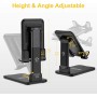 Gritin Soporte Tablet, Ajustable Soporte Móvil - Plegable Soporte de Escritorio/Soporte para Teléfono Súper Estable Compatible