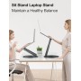 Tounee Soporte Portátil Altura Ajustable de hasta 21 Pulgadas, Soporte Ergonómico Ordenador Portátil con Base Giratoria de 360