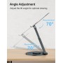 Tounee Soporte Portátil Altura Ajustable de hasta 21 Pulgadas, Soporte Ergonómico Ordenador Portátil con Base Giratoria de 360