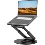 Tounee Soporte Portátil Altura Ajustable de hasta 21 Pulgadas, Soporte Ergonómico Ordenador Portátil con Base Giratoria de 360