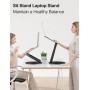 Tounee Soporte Portátil Altura Ajustable de hasta 21 Pulgadas, Soporte Ergonómico Ordenador Portátil con Base Giratoria de 360