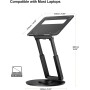Tounee Soporte Portátil Altura Ajustable de hasta 21 Pulgadas, Soporte Ergonómico Ordenador Portátil con Base Giratoria de 360