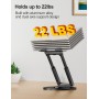 Tounee Soporte Portátil Altura Ajustable de hasta 21 Pulgadas, Soporte Ergonómico Ordenador Portátil con Base Giratoria de 360