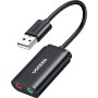 UGREEN Tarjeta de Sonido USB Externa Soporta Auriculares y Micrófono, Adaptador Audio Tipo C a Jack 3.5mm Compatible con PC,