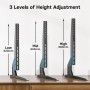 BONTEC Soporte TV Pie Universal Ajustable de 3 Niveles para Pantallas de LCD LED OLED 22"-65", Soporte Pie TV con Capacidad de