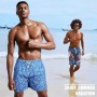 Danfiki Traje de Baño Hombre Shorts de Secado Rápido Bañador Corto para Playa Navegar Forro de Malla Color Degradado
