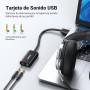 UGREEN Tarjeta de Sonido USB Externa Soporta Auriculares y Micrófono, Adaptador Audio Tipo C a Jack 3.5mm Compatible con PC,