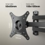 Perlegear Soporte TV Pared de 10-32 Pulgadas, Soporte TV de hasta 20kg, Soporte Monitor Pared Puede Inclinarse, Girarse,