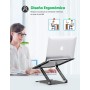 Glangeh Soporte Portatil Mesa Estable, Aleación de Aluminio Elevador Portatil con Ergonómico Altura Ajustable,Refrigeración