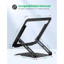 Glangeh Soporte Portatil Mesa Estable, Aleación de Aluminio Elevador Portatil con Ergonómico Altura Ajustable,Refrigeración