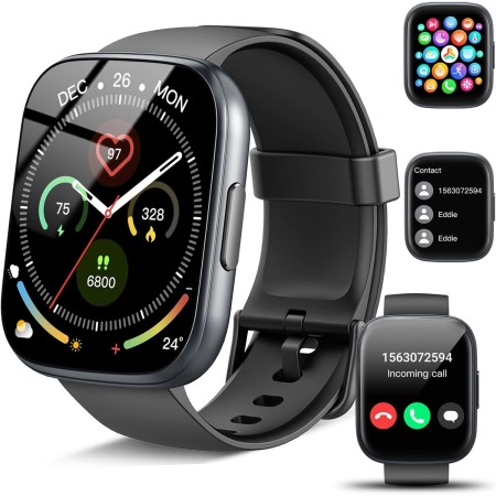 Reloj Inteligente Hombre Mujer, 1.95" Smartwatch con Llamadas Bluetooth, 110+ Modos Deportivos Pulsera con HD Pantalla Táctil,