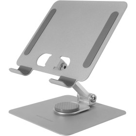 Mars Gaming MA-RST, Soporte para Tablet y Convertibles 2en1 hasta 13", Giratorio 360º + Ajustable en Altura y Ángulo 180º,