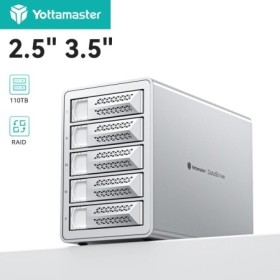 Yottamaster-carcasa externa para SATA HDD SSD, soporte de casa, caja H