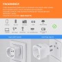 Bigfish Adaptador Enchufe UK Tipo G 2 Piezas, Adaptador Enchufe Inglés e Irlanda – De 2-Pin Europa a 3-Pin Reino Unido para