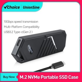 Caja UnionSine M.2 SSD NVMe 10Gbps PCIe SSD Box para NVME PCIE SSD Dis