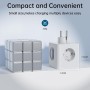 Cubo Enchufe 7 en 1，Ladron Enchufes Múltiple con 2 Europea y 1 Toma Schuko CA Regleta con 4 USB, Cubo Enchufe Multiple Pared con