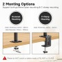 REDBAT Brazo para Monitor de 13 a 32 Pulgadas Pantalla LED LCD, con Bandeja para Portátil hasta 16 Pulgadas, Soporte con VESA de