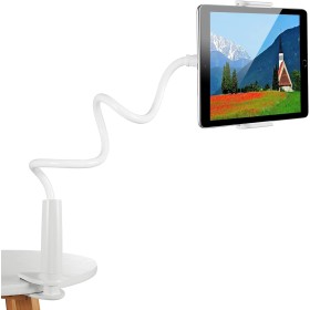 Czemo Soporte Tablet, Soporte Móvil Multiángulo Flexible con Cuello de Cisne Brazo Compatible con iPad/iPhone 4-11 Pulgadas