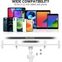 Czemo Soporte Tablet, Soporte Móvil Multiángulo Flexible con Cuello de Cisne Brazo Compatible con iPad/iPhone 4-11 Pulgadas