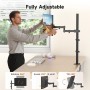 Bracwiser Soporte para Monitor para Pantalla LED LCD de 13-32 Pulgadas, Altura Ajustable, VESA 75/100 mm, 2 Opciones de Montaje,