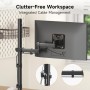 Bracwiser Soporte para Monitor para Pantalla LED LCD de 13-32 Pulgadas, Altura Ajustable, VESA 75/100 mm, 2 Opciones de Montaje,