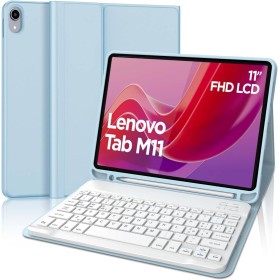 WINCHKING Teclado para Lenovo 11 Pulgada Tab M11 - Funda con Teclado Español Ñ Bluetooth Inalámbrico Extraíble para Tablet