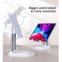 BHHB Soporte Tablet, Soporte Tablet Mesa Ajustable con Base Giratoria de 360 Grados, Soporte Tablet Ajustable para