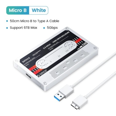 ORICO-carcasa de disco duro externo SATA a USB3.0, caja de 2,5 pulgada