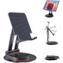 BHHB Soporte Tablet, Soporte Tablet Mesa Ajustable con Base Giratoria de 360 Grados, Soporte Tablet Ajustable para