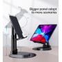 BHHB Soporte Tablet, Soporte Tablet Mesa Ajustable con Base Giratoria de 360 Grados, Soporte Tablet Ajustable para