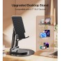 BHHB Soporte Tablet, Soporte Tablet Mesa Ajustable con Base Giratoria de 360 Grados, Soporte Tablet Ajustable para