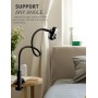 TRYONE Soporte Movil Mesa: Sujeta Móvil Teléfono [Brazo Largo de 90 cm] Pinza Movil Flexible para Serie iPhone 16 15 14 13 12 11