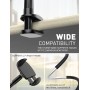 TRYONE Soporte Movil Mesa: Sujeta Móvil Teléfono [Brazo Largo de 90 cm] Pinza Movil Flexible para Serie iPhone 16 15 14 13 12 11