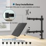 BONTEC Soporte Monitor y Portatil para Pantallas de LED LCD de 13-27 Pulgadas y Ordenador Portátil hasta 17 Pulgadas, Soporte de