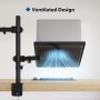BONTEC Soporte Monitor y Portatil para Pantallas de LED LCD de 13-27 Pulgadas y Ordenador Portátil hasta 17 Pulgadas, Soporte de
