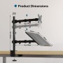 BONTEC Soporte Monitor y Portatil para Pantallas de LED LCD de 13-27 Pulgadas y Ordenador Portátil hasta 17 Pulgadas, Soporte de