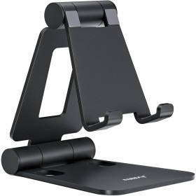 Nulaxy Soporte Móvil Mesa Plegable, Soporte Teléfono Mesa, Soporte Dock Base Escritorio para Teléfono Compatible con iPhone 15