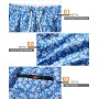 Danfiki Traje de Baño Hombre Shorts de Secado Rápido Bañador Corto para Playa Navegar Forro de Malla Color Degradado