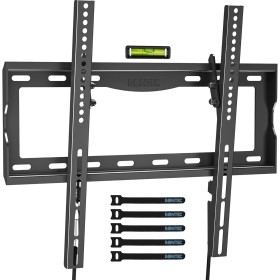 BONTEC Soporte TV Pared para Pantallas de 26-65 Pulgadas TV Planos Curvos LCD/LED/OLED, Inclinable para TV de hasta 55 kg, Máx