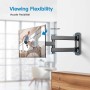 PERLESMITH Soporte TV Pared Articulado Inclinable Y Giratorio para 13-42 Pulgadas Monitor Y Televisores - Soporte TV hasta 20kg,