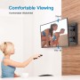 PERLESMITH Soporte TV Pared Articulado Inclinable Y Giratorio para 13-42 Pulgadas Monitor Y Televisores - Soporte TV hasta 20kg,