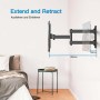 PERLESMITH Soporte TV Pared Articulado Inclinable Y Giratorio para 13-42 Pulgadas Monitor Y Televisores - Soporte TV hasta 20kg,